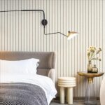 Tapet Autoadeziv, Riflaj cu Aspect Lemn 60x248, Crem Marmura