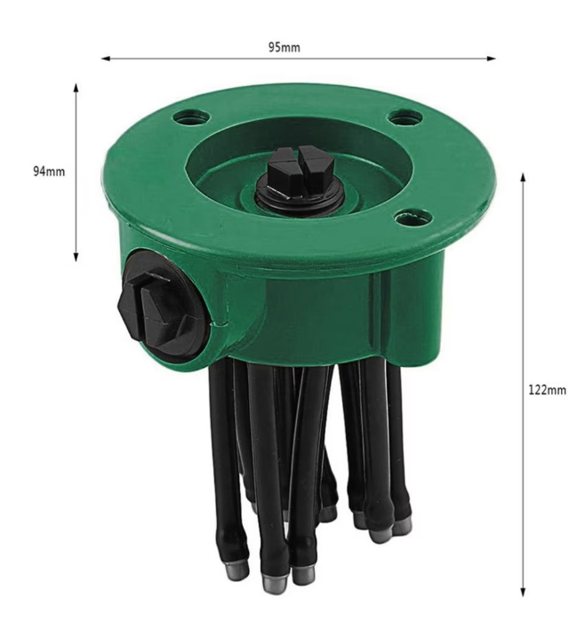 Aspersor irigare gradina cu 12 furtunuri flexibile, 360 grade - imagine 5