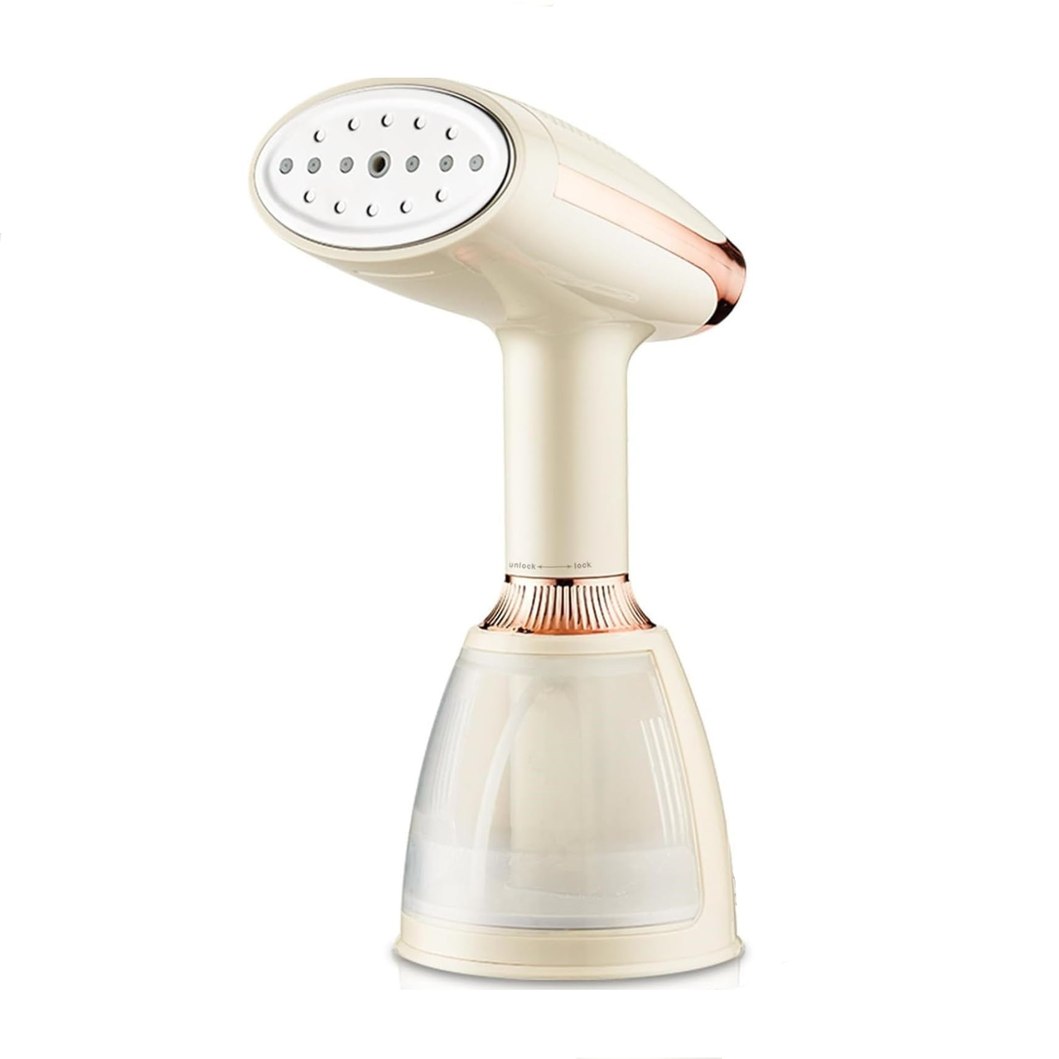 Fier de calcat vertical cu aburi, perie, 1500W, 280ml capacitate, display LCD, 220V, auriu