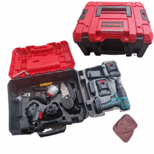 Trusa Multifunctionala Electrica 6 in 1, 2 Acumulatori 48 V si Accesorii pentru Gaurire, Taiere, Slefuire, Polizare, Insurubare