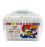 Set 24 de Markere acrilice, penar din plastic transparent inclus