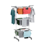 Uscator de rufe vertical mobil si pliabil cu suport umerase