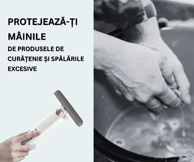 1 + 1 PROMO - Set mop mini portabil, sistem autostoarcere, pentru suprafete si geamuri - imagine 9