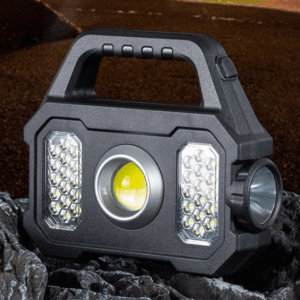 Lanterna solara cu proiector lateral cob si incarcare usb