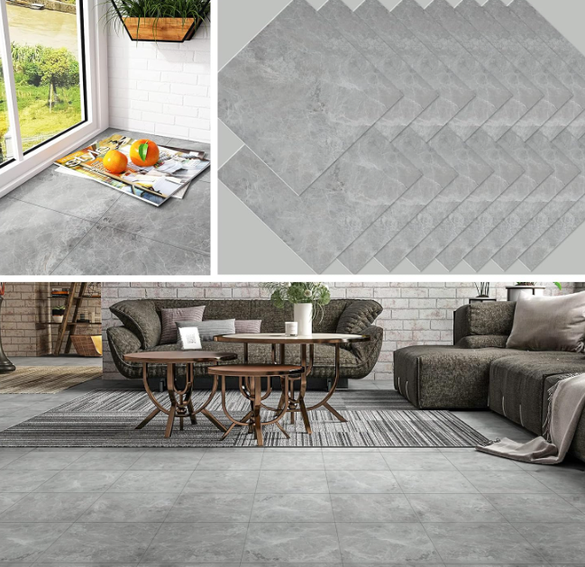 Placa PVC, dimensiune 60 x 60 cm, Autoadezive, tip Marmura