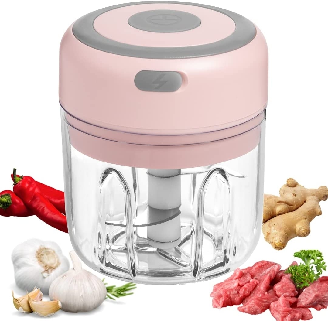 1 + 1 PROMO - Mini blender electric, tocator pentru usturoi, legume - imagine 6