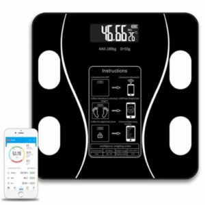 Cantar Corporal cu Ecran Digital Iluminat, Conectare Bluetooth, Termometru, Acumulator