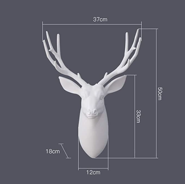 Ornament decorativ de Craciun, Cap De Cerb 35cm - imagine 2