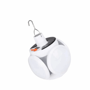 Lampa Solara Pliabila, 5 Moduri iluminare, Impermeabila, Alba, prindere cu Carlig