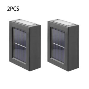 Set 2 lampi solare pentru perete exterior, iluminare sus-jos, lumina calda