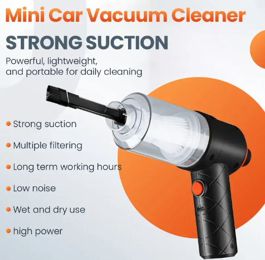 Mini Aspirator auto Fara fir 2in1 120 W - imagine 4