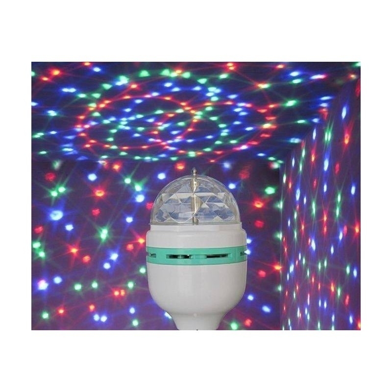 Promotie 5 Bucati Bec Rotativ LED 15x8cm | Lumină Multicoloră Dinamică | Cu Adaptor Inclus - imagine 5