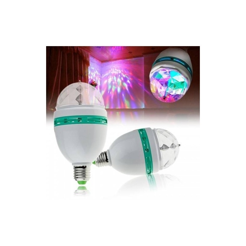 1 + 1 GRATIS - Bec cu LED rotativ, RGB proiector multicolor 3W - imagine 5