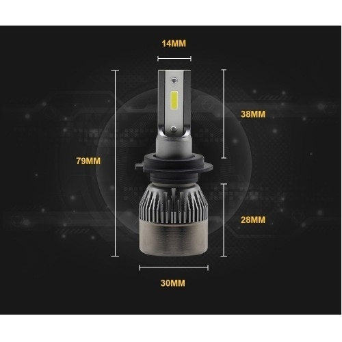 Set 2 led-uri auto H4, 36w, 3800lumeni Smartmall - imagine 2