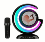 Statie smart wireless pentru karaoke, cu microfon, boxa si iluminare LED RGB, portabila