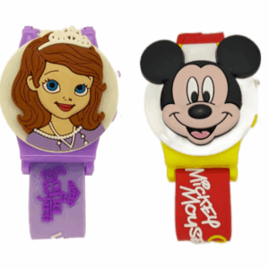 1 + 1 GRATIS - Ceas Jucarie pentru Copii, Electronic cu Afisaj LCD si Capac Protectie