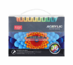 Set 36 Markere cu vopsea Acrilica, Varf de 4 mm, pentru Sticla, Ceramica, Pietre, Lemn, Plastic, Hartie, Panza, Multicolor