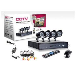 Kit supraveghere 4 camere interior și exterior, CCTV, Ahd, Full HD 1080p
