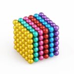 Puzzle neocube , 128 bile magnetice , multicolor , suport inclus Smartmall