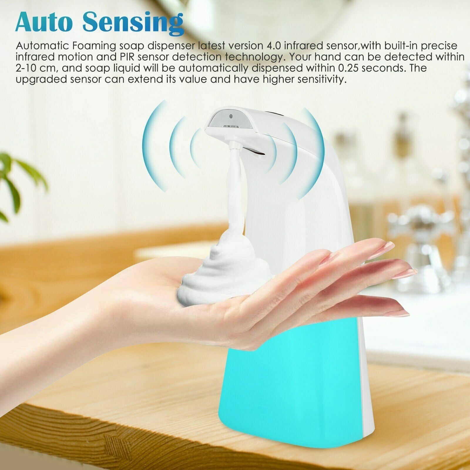 Pachet Promo: Set Doua Dozatorare sapun lichid, electric, cu senzor de miscare, 400 ml - imagine 7