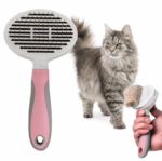 Perie pentru caini si pisici cu buton pentru indepartarea parului