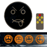 Semn LED Auto cu Telecomanda Model Fata, 4 Moduri Vesel, Trist, Infuriat si Limba Scoasa
