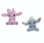 1 + 1 PROMO - Jucarie de Plus -  Fluffy Stitch si Angel, Albastru/Roz, 22 cm