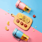 Mini blender electric, portabil, pentru preparare sucuri si shake-uri sanatoase, incarcare USB, acumulator