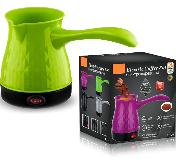 Ibric electric cu fierbere apa/cafea/ceai sau ciocolata calda/cafea rapida, 600W, 500ML