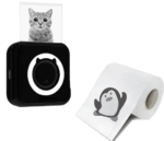 Pachet Mini imprimanta termica cu 1 rola hartie, Bluetooth, compatibila iOS/Android, imprimare APP, 1200 mAh