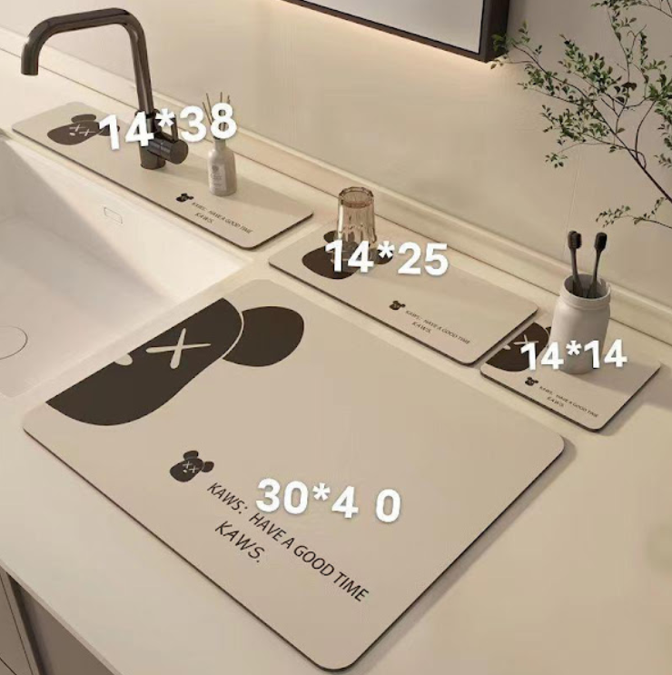 Set 4 covorase absorbante mobila baie sau bucatarie - imagine 2