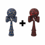 Promotie 1+1 | Kendama Din Lemn 18cm | Model Cu Efect De Crăpătură Pe Bilă Și Mâner | Modele Aleatorii