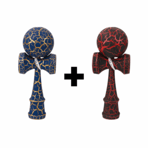 Promotie 1+1 | Kendama Din Lemn 18cm | Model Cu Efect De Crăpătură Pe Bilă Și Mâner | Modele Aleatorii