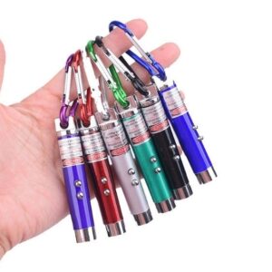 Set 3 lanterne cu laser inclus, tip breloc