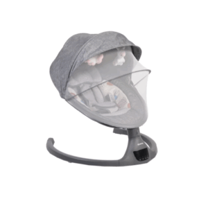 Balansoar pentru bebe cu 5 trepte de legănare, plasă protecție, telecomanda si jucarii