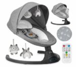 Leagan cu balansoar electric, cu telecomanda si plasa protectie