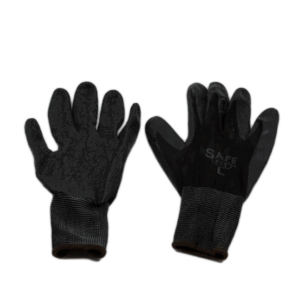 Manusi de protectie acoperite cu latex, marimea 10, Negre