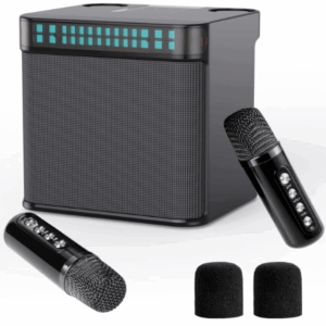 Boxa bluetooth portabila cu doua microfoane wireless, Karaoke, Bluetooth