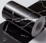 1 + 1 GRATIS - Plinta autoadeziva pentru pardoseala sau perete tip marmura NEAGRA, impermeabila, 10 x 500 cm