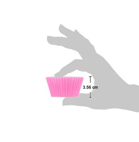 Set 12 forme de copt pentru briose, Reutilizabile, Silicon, 7 cm, multicolor - imagine 3