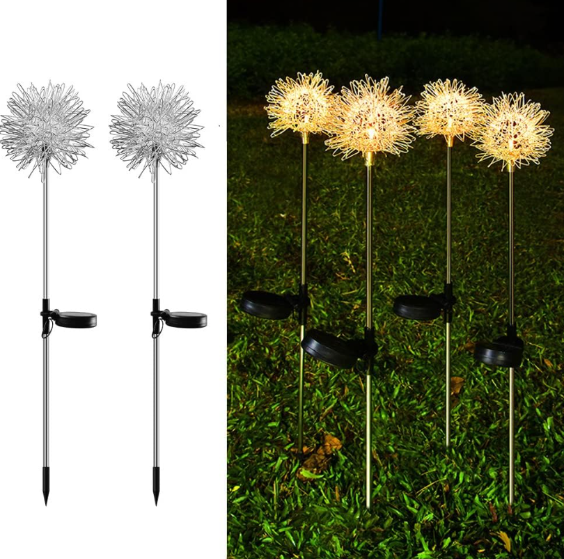 Set 2 Lampi solare sub forma de Papadie, alb cald