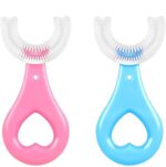 Periuta de dinti circulara U-Shape, pentru copiii de 3-7 ani, Albastra/Roz