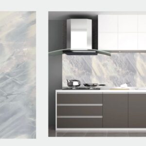 Placa autoadeziva pentru pardoseala sau perete tip marmura, Gri cu nuante, impermeabila, 60X30 CM