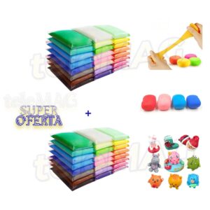 Pachet Promo: Set 2 X Plastilina Super Light Clay 24 culori cu ustensile de modelat