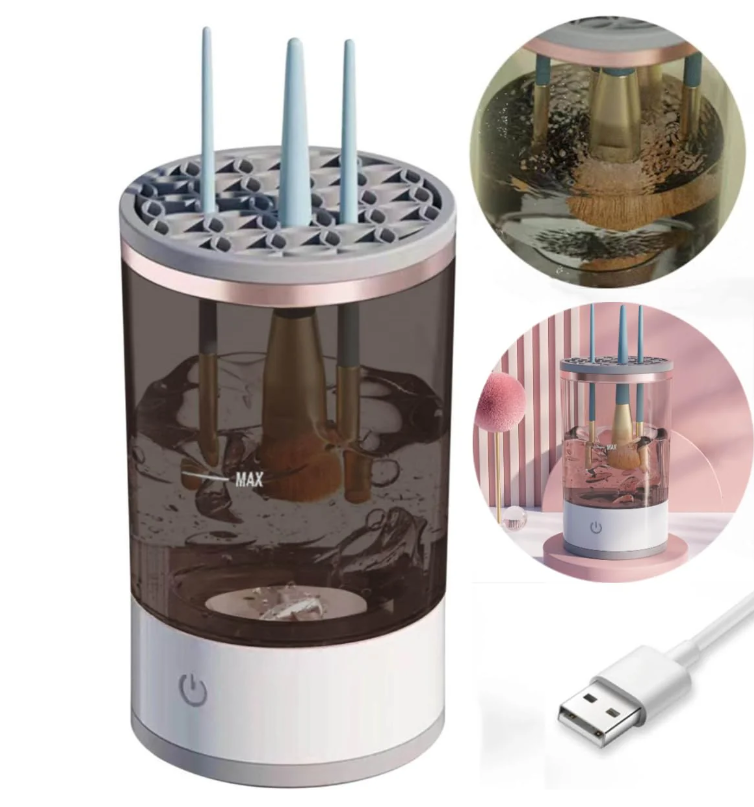 Aparat pentru curatat pensule de machiaj 2-in-1, spala si usuca pensulele de machiaj - imagine 6