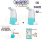 Pachet Promo: Set Doua Dozatorare sapun lichid, electric, cu senzor de miscare, 400 ml