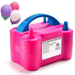 Pompa Profesionala pentru umflat baloane si obiecte gonflabile, Putere 600 W, Alimentare 220 V, Culoare Roz&Albastru
