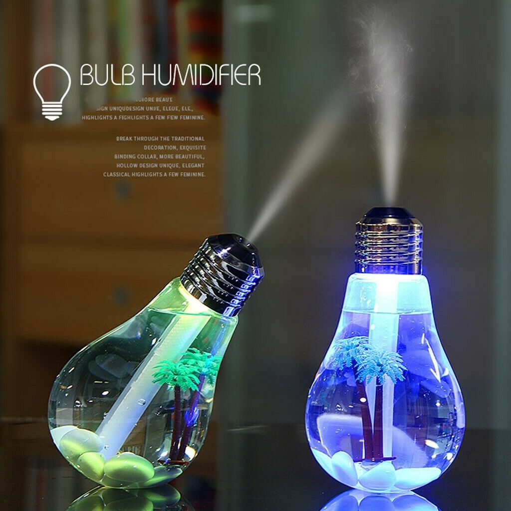 Umidificator cu ultrasunete 400ml, LED 7 culori Smartmall - imagine 6