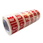 Set 6 Bucăți Bandă Adezivă Albă "FRAGILE" – 90m x 48mm