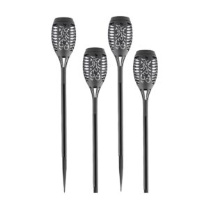 Set 4 Lampi Solare, Pentru Gradina, Efect Flacara, 62CM
